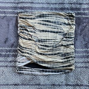 Free People Khaki Shibori Mini Skirt Size L